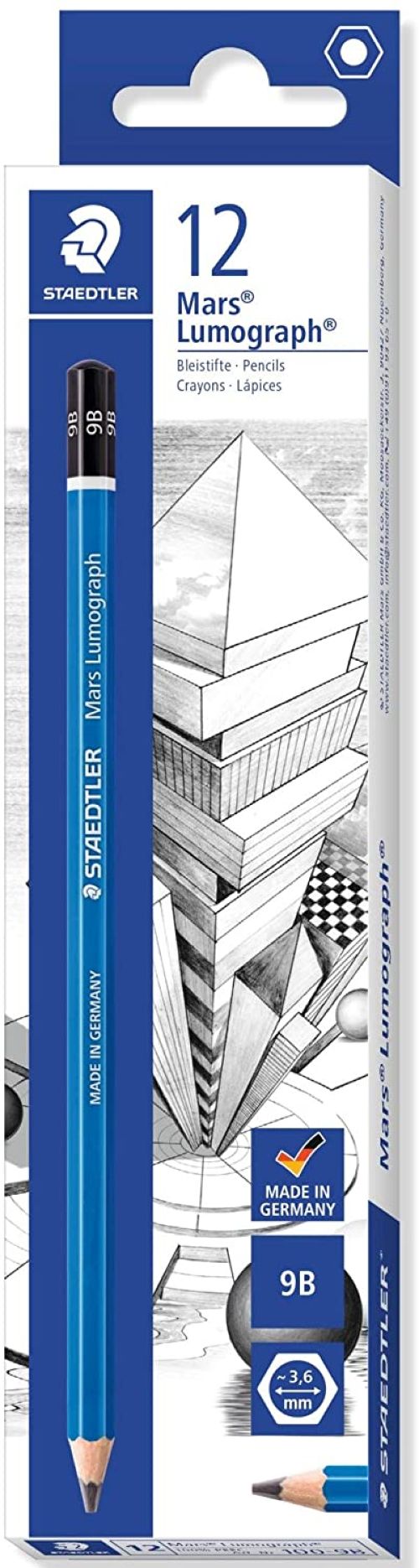 Lapiz Grafito Mars Lumograph 9B