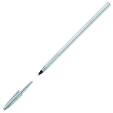 Boligrafo BIC CRISTAL negro punta 1 mm PLATA