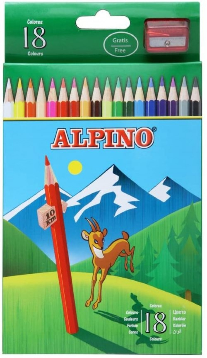 ALPINO lapices de colores. Estuche de 18 colores