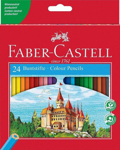 Estuche 24 lápices hexagonales de colores Faber Castell