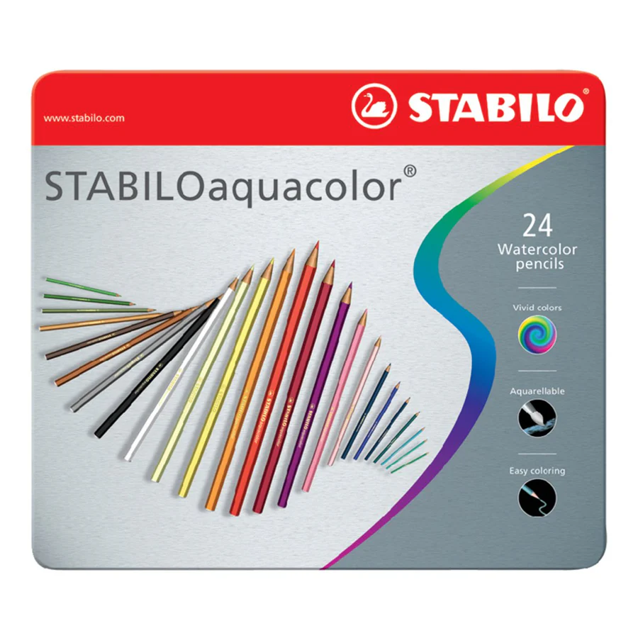 Estuche 24 lápices de colores acuarelables Stabilo