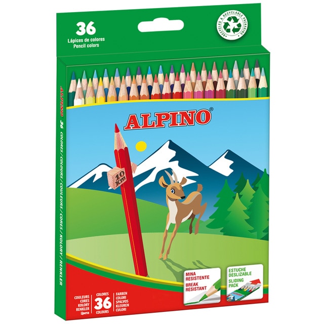 ALPINO tri lápices de colores .Estuche 36 colores