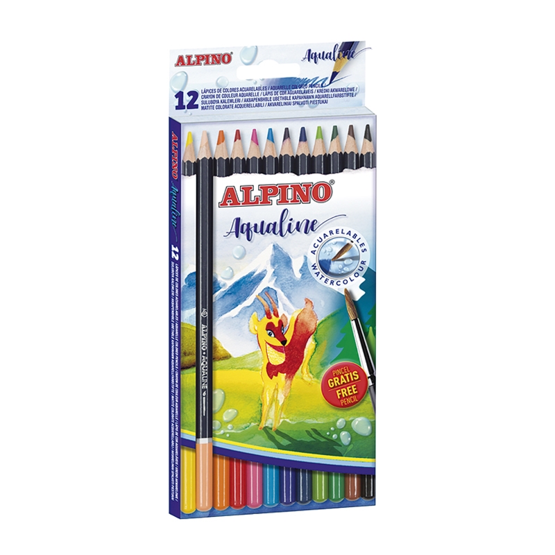 ALPINO lápices acuarelables Aqualine 12 uds.