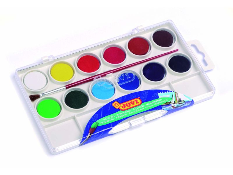 Acuarelas JOVI colores surtidos caja 12 uds