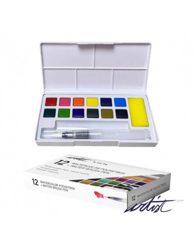 Caja acuarela POCKETBOX ARTIST 12 colores