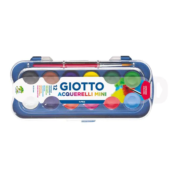 Giotto 12 pastillas de acuarela 23mm con pincel